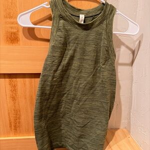 Athleta Women’s Renew Seamless Ribbed Olive Green Tank Top